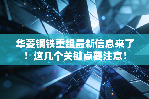 华菱钢铁重组最新信息来了!这几个关键点要注意!