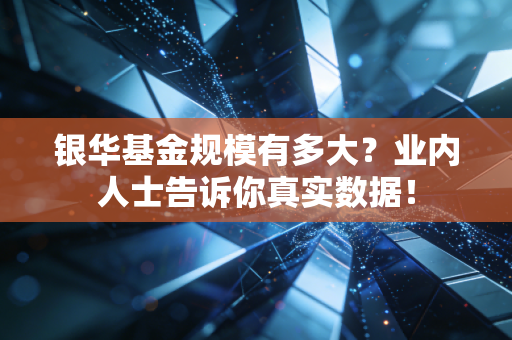 银华基金规模有多大?业内人士告诉你真实数据!