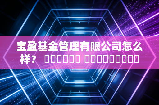 宝盈基金管理有限公司怎么样? இந்தக் கம்பனியைப் பற்றிய முழுமையான கண்ணோட்டம்!