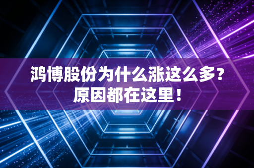 鸿博股份为什么涨这么多？原因都在这里！