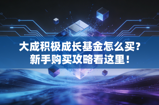 大成积极成长基金怎么买？新手购买攻略看这里！