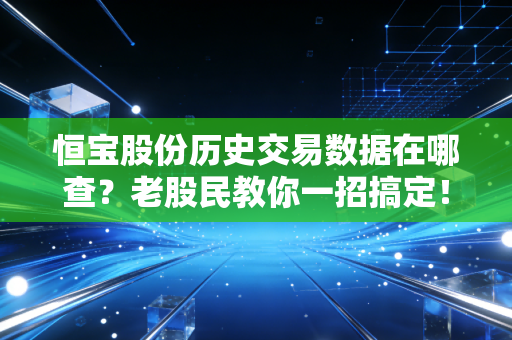 恒宝股份历史交易数据在哪查?老股民教你一招搞定!