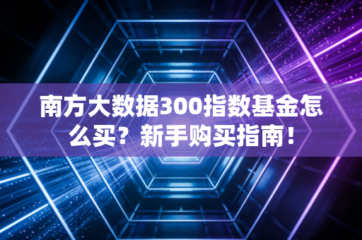 南方大数据300指数基金怎么买?新手购买指南!