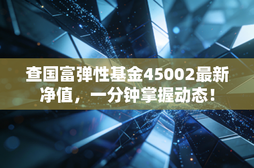 查国富弹性基金45002最新净值,一分钟掌握动态!