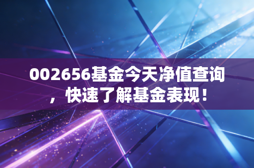 002656基金今天净值查询，快速了解基金表现！