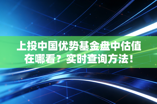 上投中国优势基金盘中估值在哪看？实时查询方法！