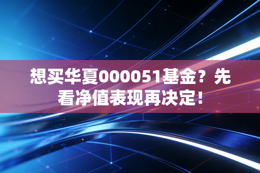想买华夏000051基金?先看净值表现再决定!