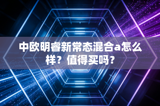 中欧明睿新常态混合a怎么样？值得买吗？