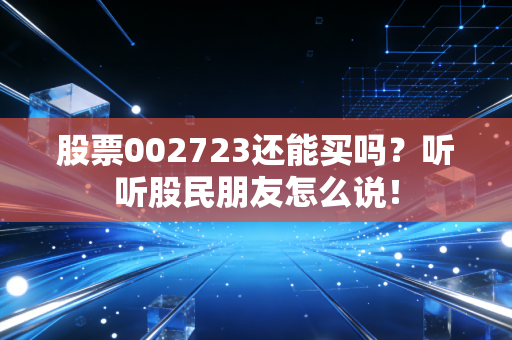 股票002723还能买吗?听听股民朋友怎么说!