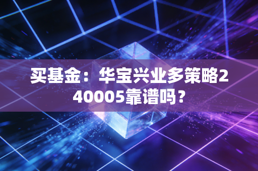 买基金:华宝兴业多策略240005靠谱吗?