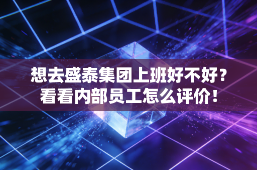 想去盛泰集团上班好不好？看看内部员工怎么评价！