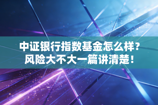 中证银行指数基金怎么样？风险大不大一篇讲清楚！