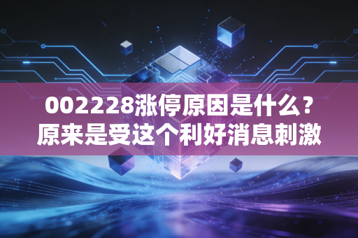 002228涨停原因是什么？原来是受这个利好消息刺激！