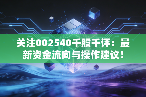 关注002540千股千评：最新资金流向与操作建议！