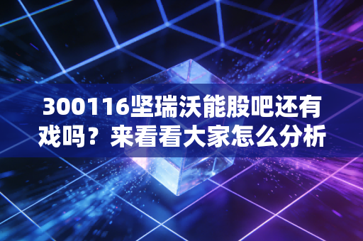 300116坚瑞沃能股吧还有戏吗？来看看大家怎么分析的！