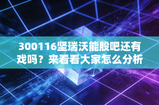 300116坚瑞沃能股吧还有戏吗？来看看大家怎么分析的！