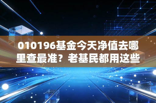 010196基金今天净值去哪里查最准？老基民都用这些平台！