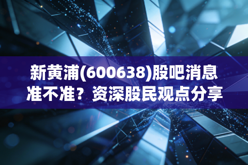 新黄浦(600638)股吧消息准不准?资深股民观点分享!