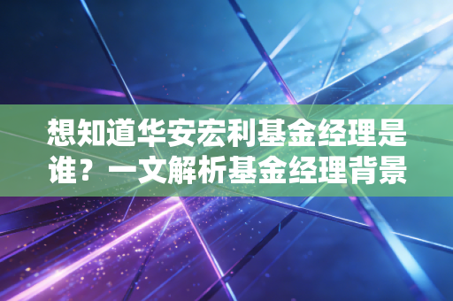 想知道华安宏利基金经理是谁？一文解析基金经理背景