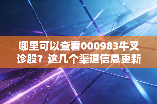 哪里可以查看000983牛叉诊股？这几个渠道信息更新快！