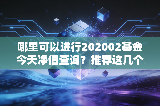 哪里可以进行202002基金今天净值查询？推荐这几个靠谱平台！