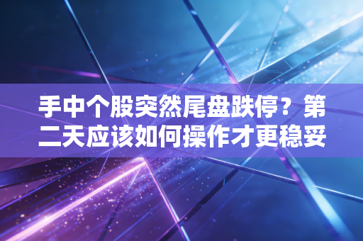 手中个股突然尾盘跌停？第二天应该如何操作才更稳妥？