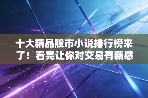 十大精品股市小说排行榜来了！看完让你对交易有新感悟！