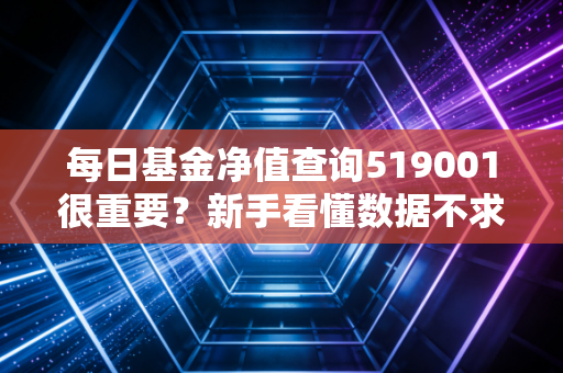 每日基金净值查询519001很重要？新手看懂数据不求人！
