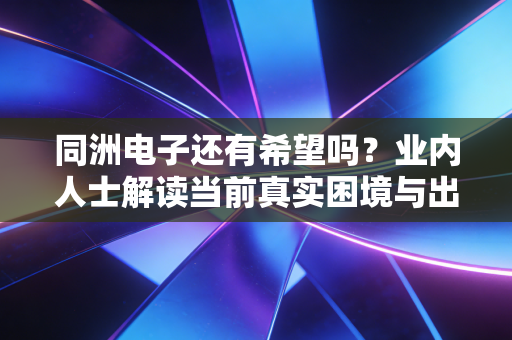 同洲电子还有希望吗？业内人士解读当前真实困境与出路。