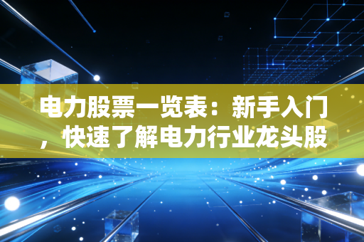 电力股票一览表:新手入门,快速了解电力行业龙头股