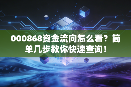 000868资金流向怎么看？简单几步教你快速查询！