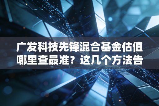 广发科技先锋混合基金估值哪里查最准?这几个方法告诉你!
