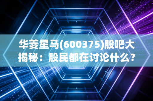 华菱星马(600375)股吧大揭秘:股民都在讨论什么?
