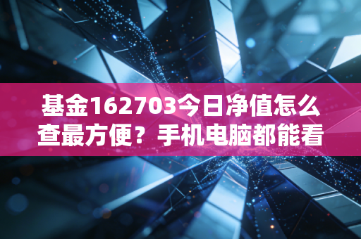 基金162703今日净值怎么查最方便?手机电脑都能看。