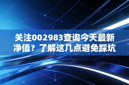 关注002983查询今天最新净值?了解这几点避免踩坑!