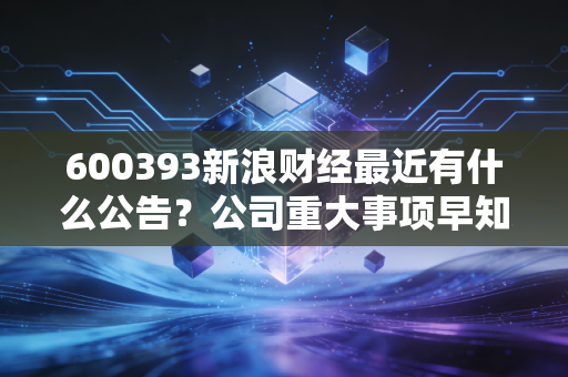 600393新浪财经最近有什么公告？公司重大事项早知道。