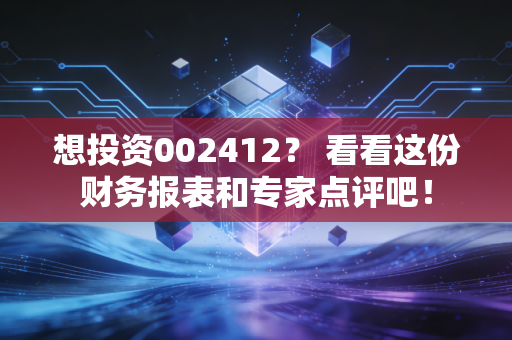 想投资002412? 看看这份财务报表和专家点评吧!