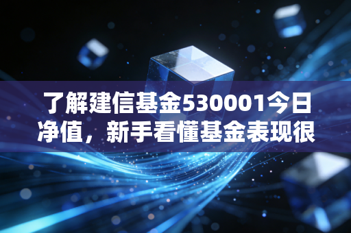 了解建信基金530001今日净值,新手看懂基金表现很简单!