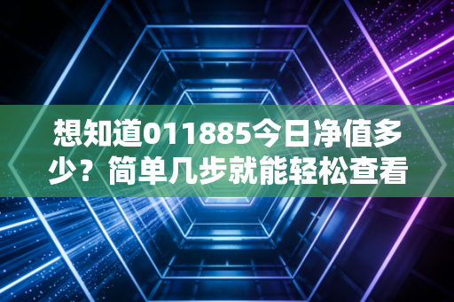 想知道011885今日净值多少？简单几步就能轻松查看！