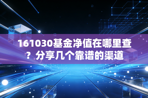 161030基金净值在哪里查?分享几个靠谱的渠道
