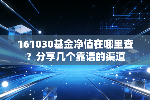 161030基金净值在哪里查？分享几个靠谱的渠道