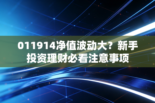 011914净值波动大?新手投资理财必看注意事项