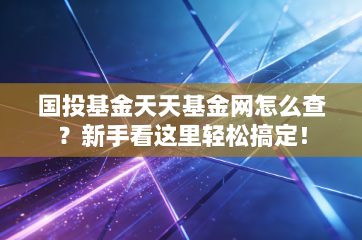 国投基金天天基金网怎么查？新手看这里轻松搞定！