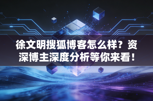 徐文明搜狐博客怎么样？资深博主深度分析等你来看！
