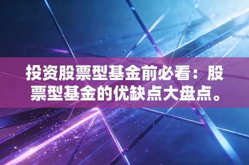 投资股票型基金前必看:股票型基金的优缺点大盘点。