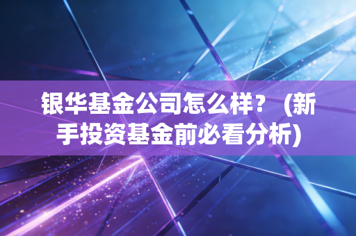 银华基金公司怎么样？ (新手投资基金前必看分析)