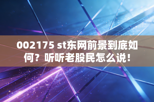 002175 st东网前景到底如何?听听老股民怎么说!