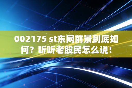 002175 st东网前景到底如何?听听老股民怎么说!