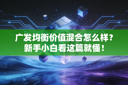 广发均衡价值混合怎么样?新手小白看这篇就懂!