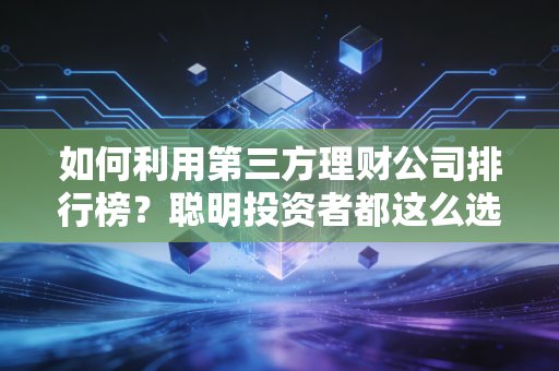 如何利用第三方理财公司排行榜?聪明投资者都这么选平台!